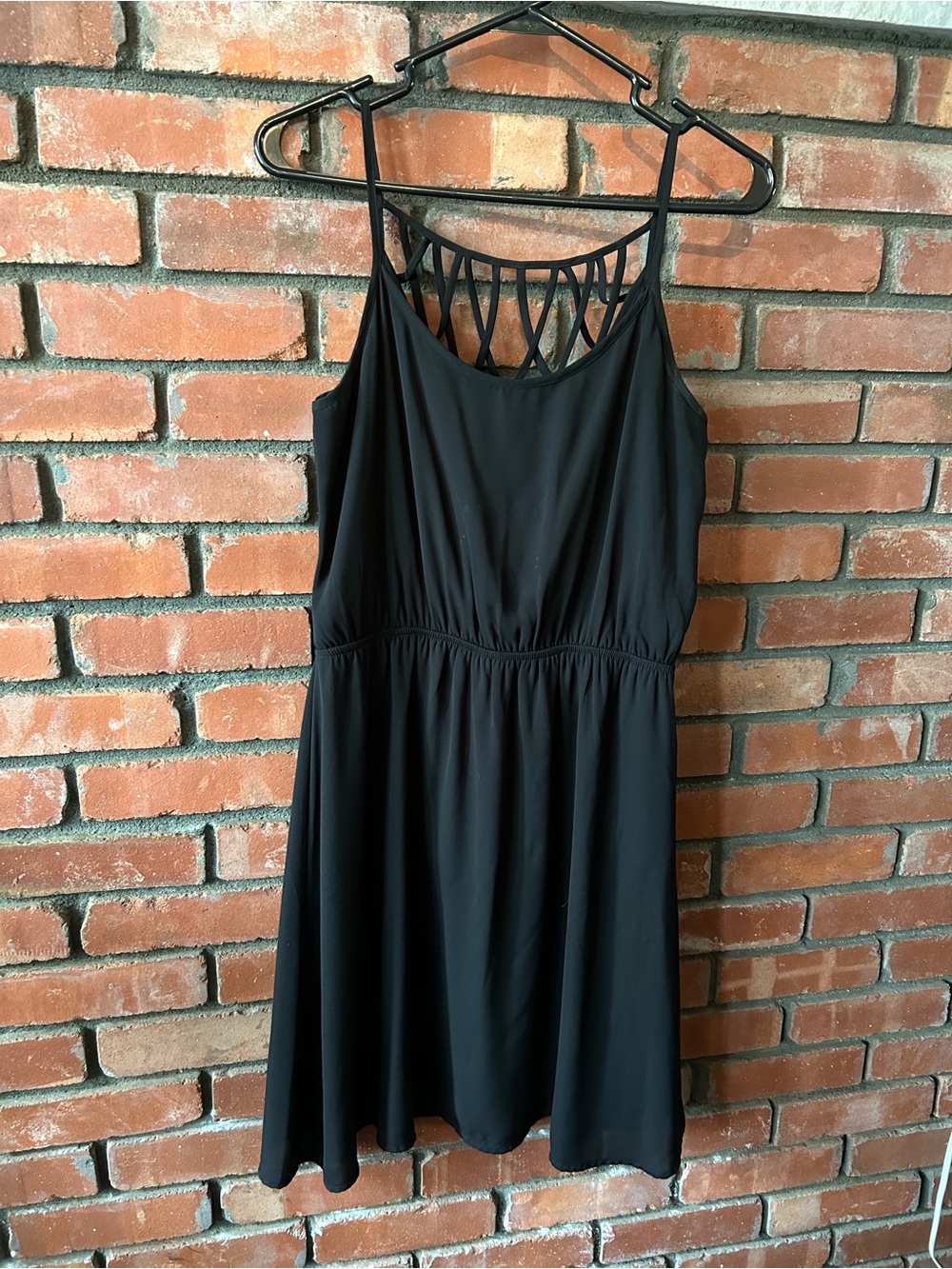 Black Strappy Back Sundress - Women's Casual Dress